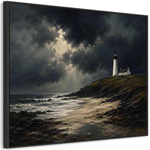 Framed Scottish Wall Art - Lighthouse - Atlantic Point