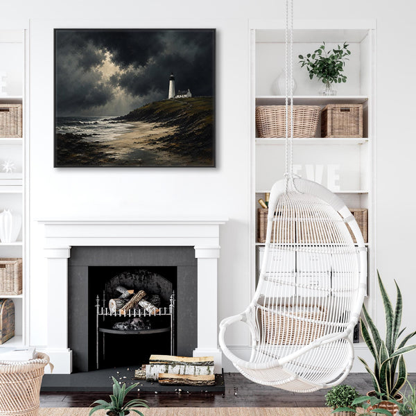 Framed Scottish Wall Art - Lighthouse - Atlantic Point