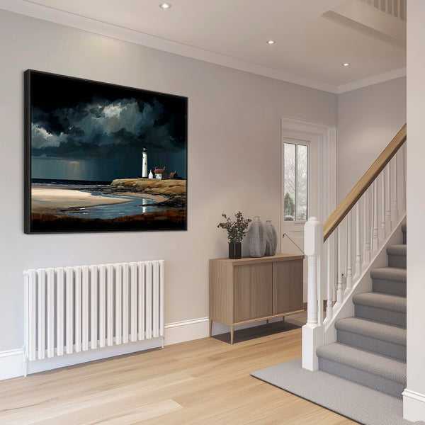 Extra Large Scottish Framed Art - Lighthouse - Last Light