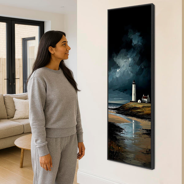 Framed Scottish Wall Art - Lighthouse - Last Light