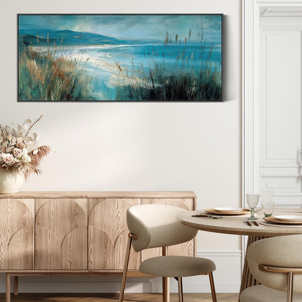 Wide Living Room Framed Wall Art Canvas for Lounge - Tempest