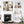 Living Room Canvas Picture - Framed Lounge Art Coffee & Cream