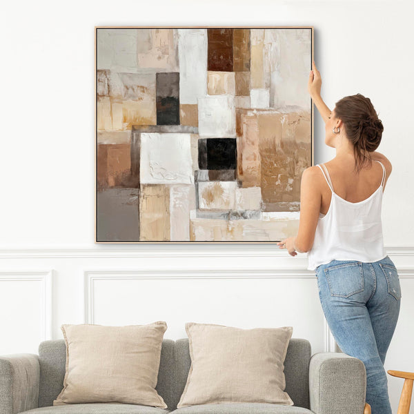 Sitting Room Framed Wall Art for Lounge - Quiet Calm Balance
