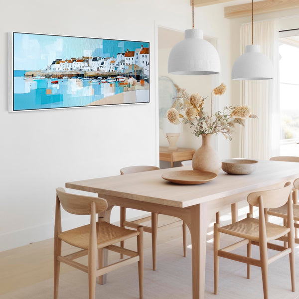Wide Cornish Panoramic Wall Art Print - Long Narrow Coastal Artwork