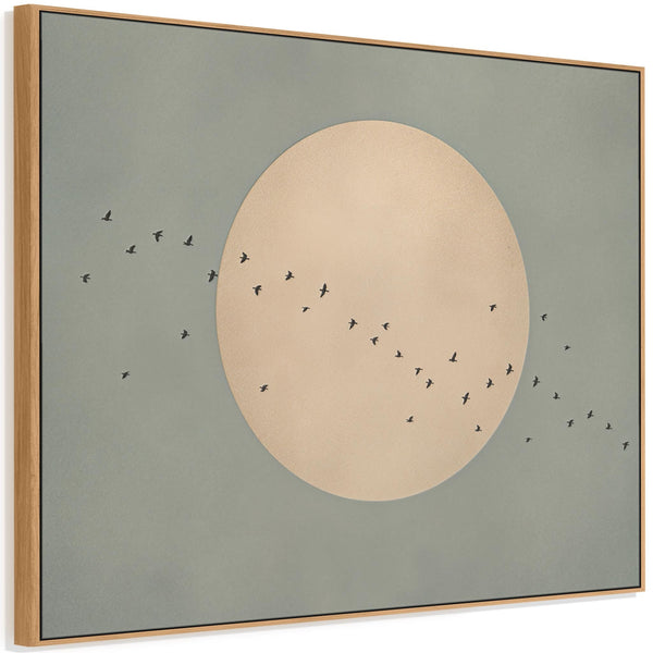 Living Room Framed Wall Art Lounge Picture - Duck Egg Blue