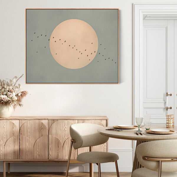 Living Room Framed Wall Art Lounge Picture - Duck Egg Blue