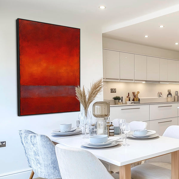 Huge Mark Rothko inspired Framed Canvas Wall Art - Late Glow
