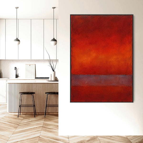 Huge Mark Rothko inspired Framed Canvas Wall Art - Late Glow