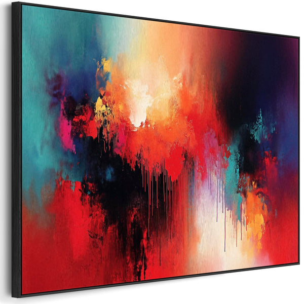 Extra Large Multi-Coloured Unique Framed Wall Art Colourful Illusion