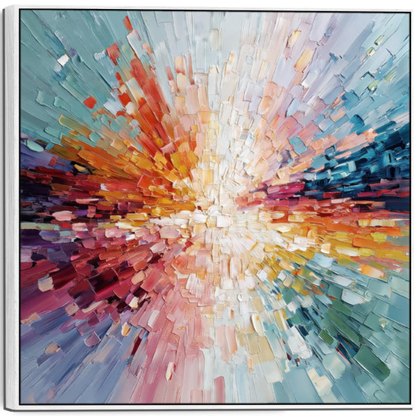 Unique Multi-Coloured Canvas Wall Art Framed Colourful Radiance