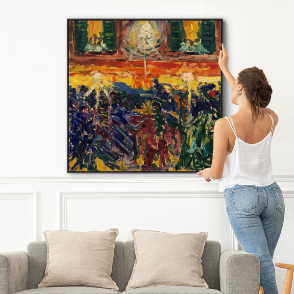 Umberto Boccioni Framed Art on Canvas The Riot