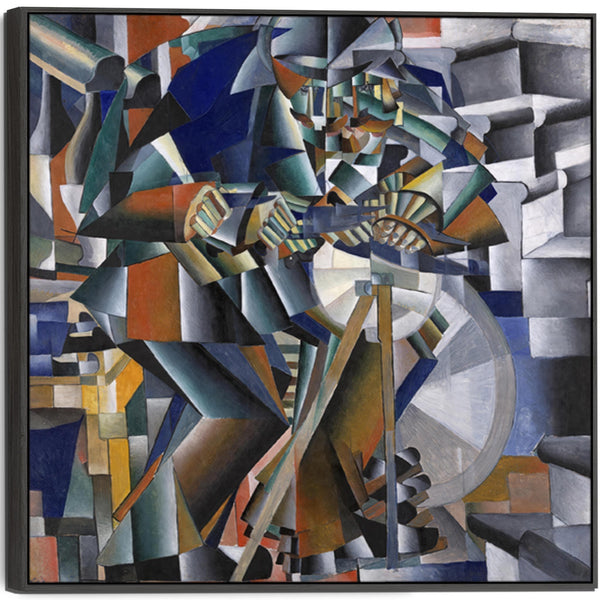 Kazimir Malevich Multi-Coloured Framed Canvas Abstract Knifegrinder Painting