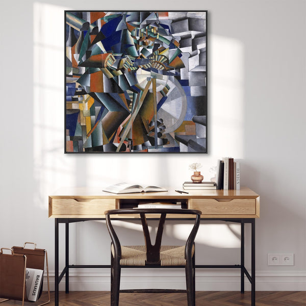 Kazimir Malevich Multi-Coloured Framed Canvas Abstract Knifegrinder Painting