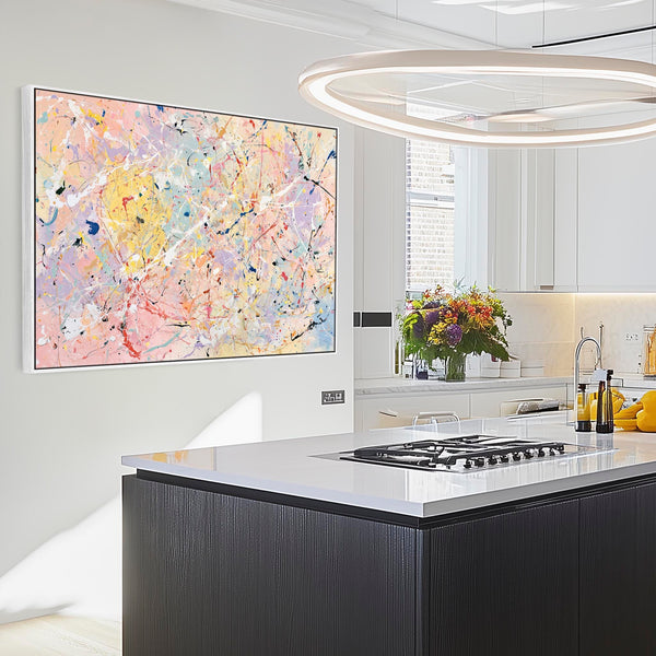 Vibrant Kitchen Make Over - Abstract Colourful Framed Wall Art