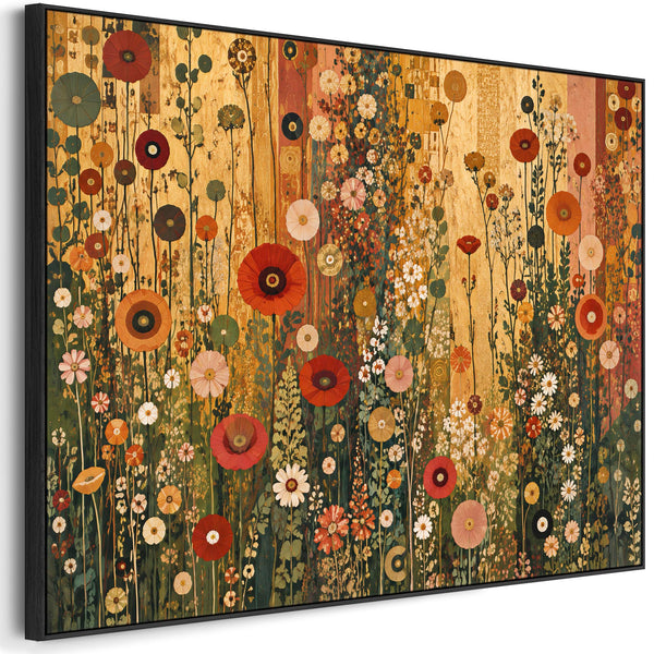 Gustav Klimt inspired Colourful Kitchen Framed Canvas Wall Art