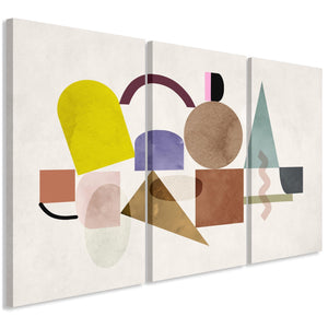 Multicoloured Geometric Design Framed Art Prints