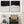Large Set 2 Cream Neutral Black Framed Wall Art Abstract Shores