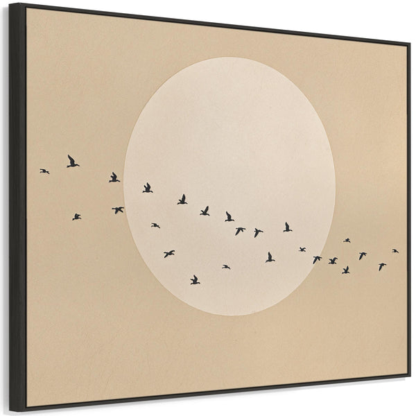 Neutral Black Japandi - Canvas Wall Art - Frame Included