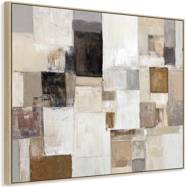 Large Dining Room Framed Artwork on Canvas - Stone Oak Earth