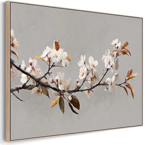 Warm Cream Grey Framed Living Room Wall Art for lounge Harvest