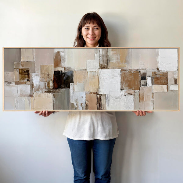 Wide Long Canvas Art Print Framed Warm Earth Panoramic