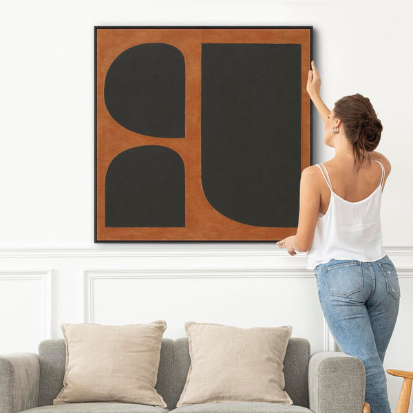 Burnt Orange Rust Abstract Artwork - Umber Earth