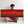 Wide Deep Red Abstract Framed Horizontal Canvas - Afterglow