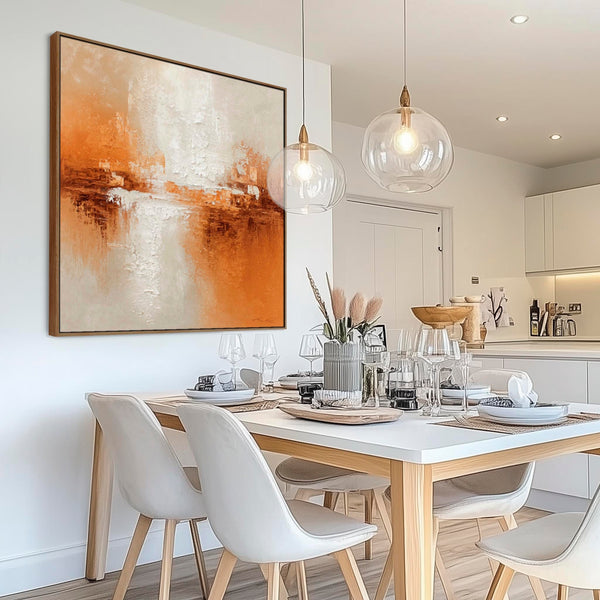Orange Rust Landscape Framed Artwork - Umber Shores
