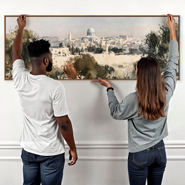 Islamic Palestine Framed Canvas Wall Art - Al Aqsa Qibli Mosque