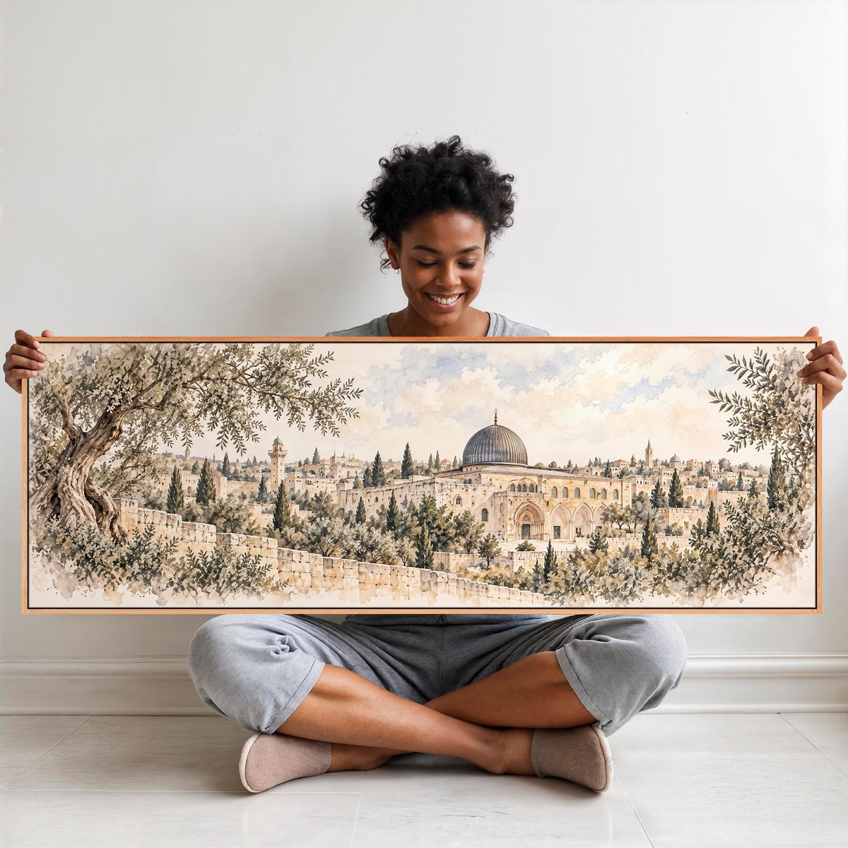 Islamic Framed Canvas Al Aqsa Qibli Mosque Jerusalem Palestine ...