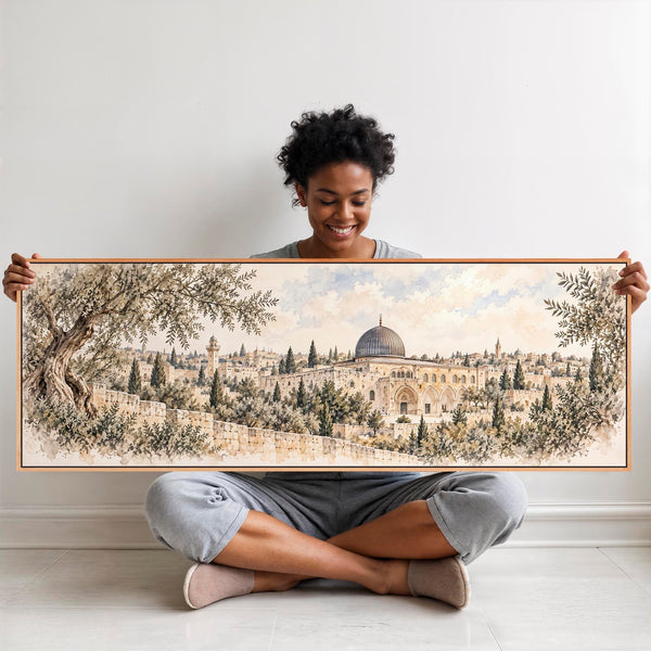 Islamic Framed Canvas Al Aqsa Qibli Mosque Jerusalem Palestine