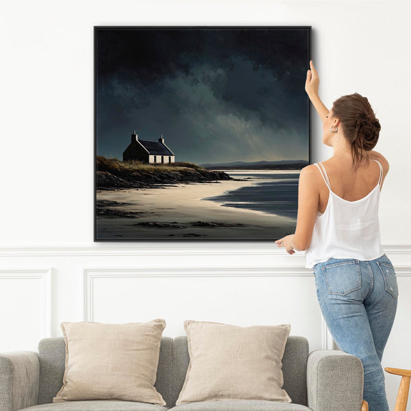 Large Framed Scottish Wall Art - Coastal Crofters Retreat