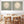 Japandi Moon - Flight Birds - Framed Canvas - Sage Green - Set of 2 Pictures