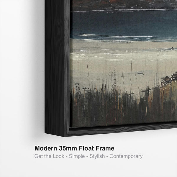 Wide Framed Scottish Print on Canvas Coastal Solitude