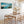 Wide Teal Blue Grey Framed Long Canvas Art Picture - Windswept