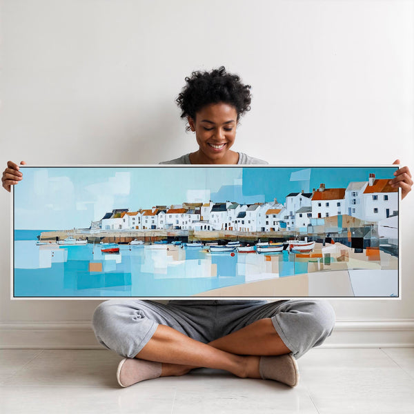 Wide Cornish Panoramic Wall Art Print - Long Narrow Coastal Artwork