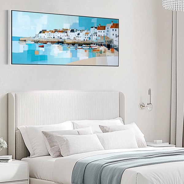 Wide Cornish Panoramic Wall Art Print - Long Narrow Coastal Artwork