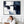 Blue White Abstract Wall Art Framed - Polar Divide