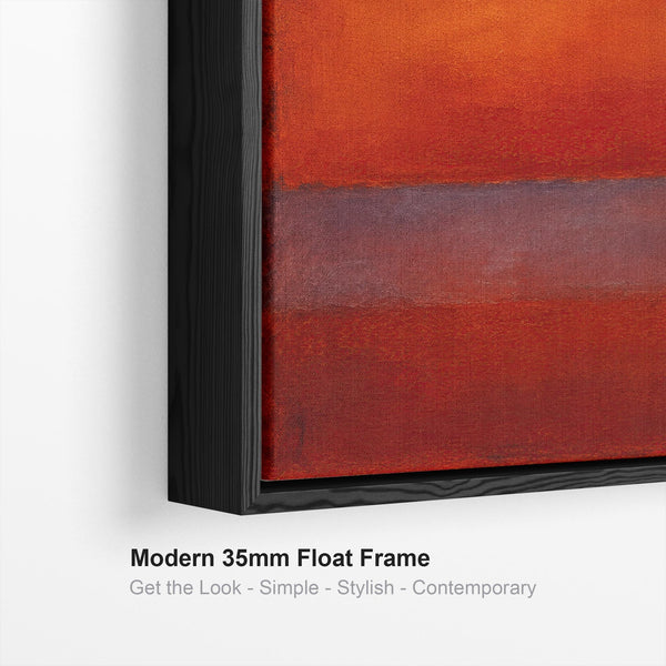 Huge Mark Rothko inspired Framed Canvas Wall Art - Late Glow