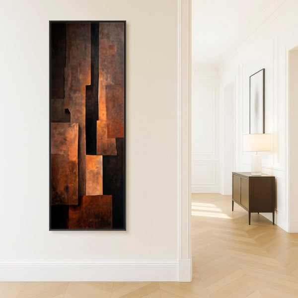 Tall Rust Brown Orange Upright Wall Art - Earth Shadows
