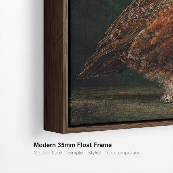 Red Grouse - Vintage Framed Game Bird Canvas Wall Art - Braemar