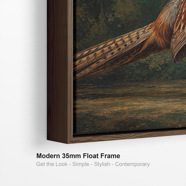 Ring Neck Pheasant - Framed Game Bird Canvas Wall Art - Hector
