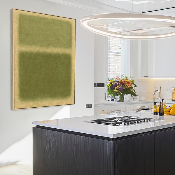 Sage Green Wall Art Framed Rothko Style - Abstract Fields