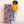 Tall Mauve Abstract Canvas - Upright Jackson Pollock Style Art