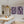 Plum Lilac White Framed Pair 2 Canvases - Jackson Polloc Style