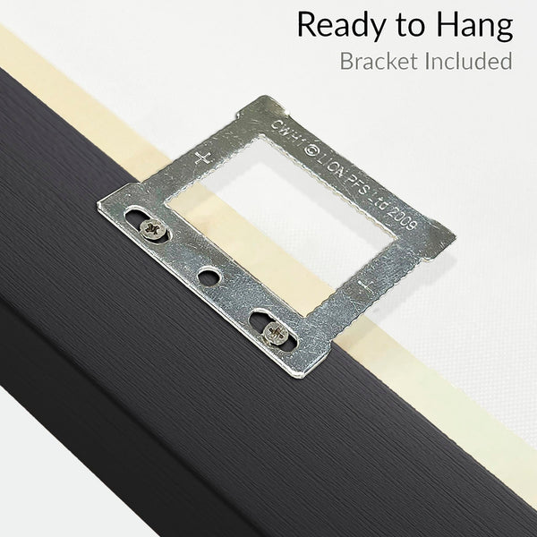 Neutral Beige Black Framed Square Artwork Canvas Cream Tide