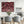 Burgundy Cream Maroon Framed Wall Art Canvas - Abstract Splash