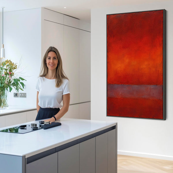 Huge Mark Rothko inspired Framed Canvas Wall Art - Late Glow