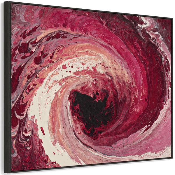 Red Abstract Framed Art Print - Fiery Inferno