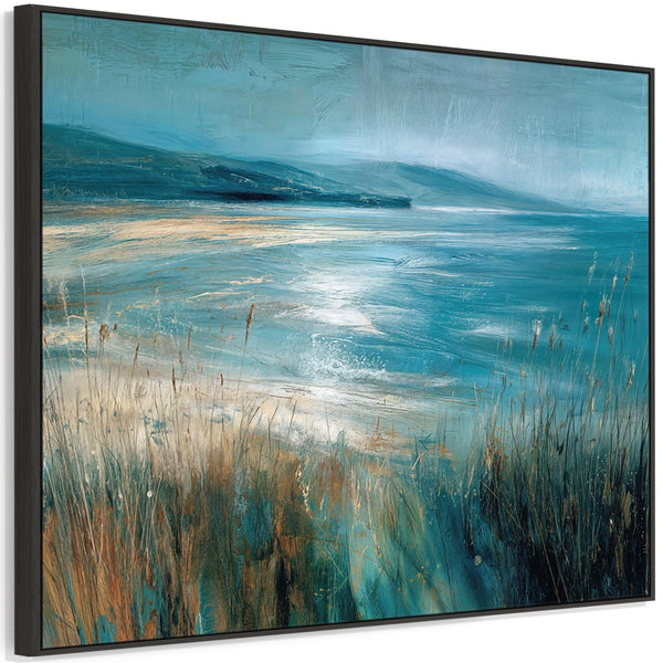 Extra Large Scottish Beach Framed Canvas Picture - Celtic Wind